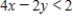 Graph the first-degree inequality in two unknowns. ​   ​ A)    B)    C)    D)   