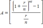 Use a calculator to evaluate an ordinary annuity formula for   , r =   , and   yr. Assume monthly payments. ​   ​ Please round the answer to the nearest cent. ​ $ __________