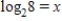 Find a simplified value for x by inspection. Do not use a calculator. ​     __________