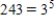Write the equation in logarithmic form. ​  