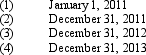 On January 1, 2011, Eden Ventures, Inc., received a three-year, $1 million loan with interest payments due at the end of each year and the principal to be repaid on December 31, 2013. The interest rate for the first year is the prevailing market rate of 9 percent, and the rate each succeeding year will be equal to the prevailing market rate on January 1 of that year. Eden also entered into an interest rate swap agreement related to this loan. Under the terms of the swap agreement, in the years 2012 and 2013, Eden will receive a swap payment based on the principal amount of $1 million. If the January 1 interest rate is greater than 9 percent, Eden will receive a swap payment for the difference; and if the January 1 interest rate is less than 9 percent, Eden will make a swap payment for the difference. The swap payments are made on December 31 of each year. On January 1, 2012, the interest rate is 8 percent, and on January 1, 2013, the interest rate is 12 percent. Make all the journal entries necessary on Eden's books at the dates shown below. For purposes of estimating future swap payments, assume that the current interest rate is the best forecast of the future interest rate (round all entries to the nearest dollar).   