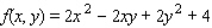 Find the critical point(s)  of the function.Then use the second derivative test to classify the nature of each point, if possible.Finally, determine the relative extrema of the function.   A) (0, 0) ; relative minimum value: f(0, 0)  = 4 B) (0, 0) ; saddle point: f(4, 0)  = 2 C) (0, 0) ; relative maximum value: f(0, 0)  = 2