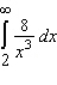 Evaluate the following improper integral whenever it is convergent.  