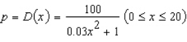 The demand equation for the Sicard sports watch is given by   where x (measured in units of a thousand)  is the quantity demanded per week and p is the unit price in dollars.Use Simpson's Rule and (take n = 8)  to estimate the consumer's surplus if the market price is $25/watch.(Round your answer to two decimal places)  A) $579,597.2 B) $364,597.2 C) $354,597.2 D) $344,597.2