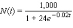 Based on data collected during an experiment, a biologist found that the number of fruit flies (Drosophila)  with a limited food supply could be approximated by the exponential model   where   denotes the number of days since the beginning of the experiment.Find the average number of fruit flies in the colony in the first   days of the experiment and in the first   days. A)    B)    C)    D)    E)   