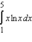 Evaluate the definite integral by using the method of integration by parts.  