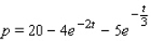The price of a certain commodity in dollars/unit at time   (measured in weeks) is given by   What is the average price of the commodity over the 6-week period from   to   ? Please round the answer to the nearest cent. $__________