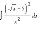 Find the indefinite integral.   Hint: Simplify the integrand first. A)    B)    C)    D)    E)   
