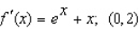 Find the function   given that the slope of the tangent line to the graph of   at any point   is   and that the graph of   passes through the given point.   A)    B)    C)    D)    E)   