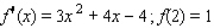 Find f(x) by solving the initial value problem.  
