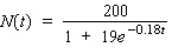 On the basis of data collected during an experiment, a biologist found that the growth of the fruit fly (Drosophila) with a limited food supply could be approximated by the exponential model   , where t denotes the number of days since the beginning of the experiment. What was the initial fruit fly population in the experiment? __________ What was the maximum fruit fly population that could be expected under this laboratory condition? __________ What was the population of the fruit fly colony on the 20th day? Please give the answer as an integer.__________ How fast was the population changing on the 20th day? Please give the answer as an integer.__________