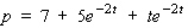 The price of a certain commodity in dollars per unit at time t (measured in weeks)  is given by   . Find the equilibrium price of the commodity. (Hint: It's given by   .Also, use the fact that   .)  A) The equilibrium price of the commodity is $7. B) The equilibrium price of the commodity is $12. C) The equilibrium price of the commodity is $9. D) The equilibrium price of the commodity is $4.