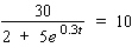 Use logarithms to solve the equation for t.Round your answer to four decimal places.   A)    B)    C)    D)   