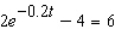 Use logarithms to solve the equation for t.Round your answer to four decimal places.   A)    B)    C)    D)    E)   
