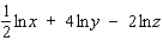 Write the expression as the logarithm of a single quantity.  