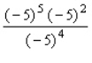 Evaluate the expression.   A) - 64 B) - 25 C) - 125 D) - 124