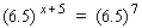 Solve the equation for x.  