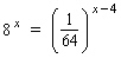 Solve the equation for x.  