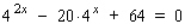 Solve the equation for x.  