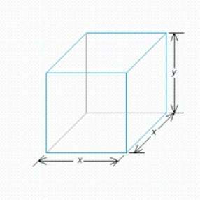 A rectangular box is to have a square base and a volume of 4   .If the material for the base costs 20 cent/square foot, the material for the sides costs 30 cent/square foot, and the material for the top costs 10 cent/square foot, determine the dimensions of the box that can be constructed at minimum cost.    