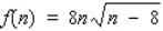 The length of time (in seconds) a certain individual takes to learn a list of n items is approximated by   . Use differentials to approximate the additional time it takes the individual to learn the items on a list when n is increased from 72 to 78 items.Round to the nearest second. __________ sec