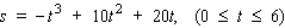 The distance s (in feet)  covered by a car after t sec is given by   . Find a general expression for the car's acceleration at any time t   . A)    B)    C)    D)    E)   