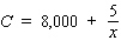 The management of ThermoMaster Company, whose Mexican subsidiary manufactures an indoor-outdoor thermometer, has estimated that the total weekly cost (in dollars)  for producing x thermometers is   dollars/year. Find the average cost function C. A)    B)     C)    D)   