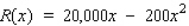 Williams Commuter Air Service realizes a monthly revenue of   dollars when the price charged per passenger is x dollars. Find the marginal revenue   . A)    B)    C)    D)   