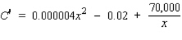 The weekly total cost function associated with manufacturing the Pulsar 25 color console television is given by   . What is the marginal average cost function   ? A)    B)    C)    D)   