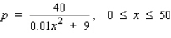 The quantity of Sicard wristwatches demanded each month is related to the unit price by the equation   , where p is measured in dollars and x in units of a thousand. Find the marginal revenue function   . A)    B)    C)    D)   