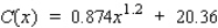 Suppose   measures an economy's personal consumption expenditure and x the personal income, both in billions of dollars.Then,   measures the economy's savings corresponding to an income of x billion dollars.Then   . The quantity dS/dx is called the marginal propensity to save. For the consumption function   , where   and x are measured in billions of dollars, find the marginal propensity to save when   . Round the answer to three decimal places, if necessary. $__________ billion/billion dollars