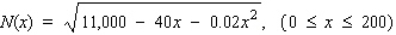 Government economists of a developing country determined that the purchase of imported perfume is related to a proposed  luxury tax  by the formula   , where N<sup> </sup>(x) measures the percentage of normal consumption of perfume when a  luxury tax  of x% is imposed on it. Round the answers to two decimal places. Find the rate of change of N(x) for tax of 30%. __________ Find the rate of change of N(x) for tax of 100%. __________ Find the rate of change of N(x) for tax of 150%. __________