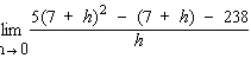 Find the given limit by evaluating the derivative of a suitable function at an appropriate point.   A)    B)    C)    D)   