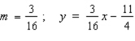 Find the slope m and an equation of the tangent line to the graph of the function f at the point   .   A)    B)    C)    D)    E)   