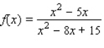Determine all values of x at which the function is discontinuous.   A)    B)    C)    D)   