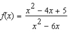 Determine all values of x at which the function is discontinuous.   A) 4, 5, and 6 B) 4 and 5 C) 0 and 6 D) 0 E) 6