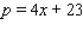 For the pair of supply and demand equations, where x represents the quantity demanded in thousands of units and p the unit price in dollars, find the equilibrium quantity and the equilibrium price.   and   A)    B)    C)    D)    E)   