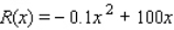 The revenue (in dollars)  realized by Apollo from the sale of its inkjet printers is given by   where x denotes the number of units manufactured each month.What is Apollo's revenue when 1,500 units are produced? A) $-75,000 B) $-76,500 C) $-73,500 D) $1,500 E) $-72,000