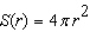 The surface area S of a single-celled organism may be found by multiplying 4p times the square of the radius r of the cell.Express S as a function of r. A)    B)    C)    D)    E)   