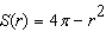 The surface area S of a single-celled organism may be found by multiplying 4p times the square of the radius r of the cell.Express S as a function of r. A)    B)    C)    D)    E)   