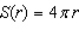 The surface area S of a single-celled organism may be found by multiplying 4p times the square of the radius r of the cell.Express S as a function of r. A)    B)    C)    D)    E)   
