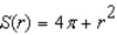 The surface area S of a single-celled organism may be found by multiplying 4p times the square of the radius r of the cell.Express S as a function of r. A)    B)    C)    D)    E)   
