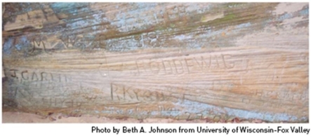   What sedimentary structure is present in this photo? A) Mudcracks B) Graded bedding C) Ripplemarks D) Cross-bedding