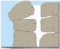   Which weathering process is illustrated in this image? A) Exfoliation B) Root wedging C) Hydrolysis D) Frost wedging