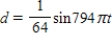 For the simple harmonic motion described by the trigonometric function, find the least positive value of t for which d = 0. ​ ​   ​ A)    B)    C)    ​ D)    ​ E)   