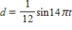 For the simple harmonic motion described by the trigonometric function, find the least positive value of t for which d = 0. ​   ​ A)    B)    C)    D)    E)   