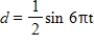 For the simple harmonic motion described by the trigonometric function, find the maximum displacement. ​   ​ A)    ​ B)    C)    ​ D)    E)   