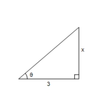 Use an inverse function to write θ as a function of x.   A)    B)    C)    D)    E)   