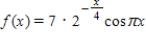Use a graphing utility to select the graph of the function below and the damping factor of the function in the same viewing window. ​   ​ A) ​   B) ​   C) ​   D) ​   E) ​  