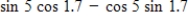 Find the expression as the sine of an angle. ​   ​ A)    B)    C)    D)    E)   
